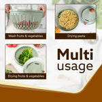 Elite Salad Spinner, 5L, Vegetable Cleaner, Removes Excess Water and Pesticides, Cleans Vegetables Thoroughly, Use for Mixing Salad with Dressing, BPA Free Food-Grade Plastic, Green