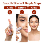 Facial Hair Remover |Eyebrow Trimmer FHR190 Rose Gold For Women, Rechargeable, Cordless, Safe & Painless Electric Shaver, Hypoallergenic Blade, Multipurpose Use For Upper Lip, Chin