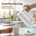 Elegant Electric Kettle, 1.8L, Double Layered Kettle, White