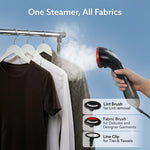 Elite Garment Steamer - 1500W Steamer for Ironing Clothes - 25g/min, 3 Steam Modes, 100ml Tank, Compact & Lightweight, Travel Friendly, For All Fabric
