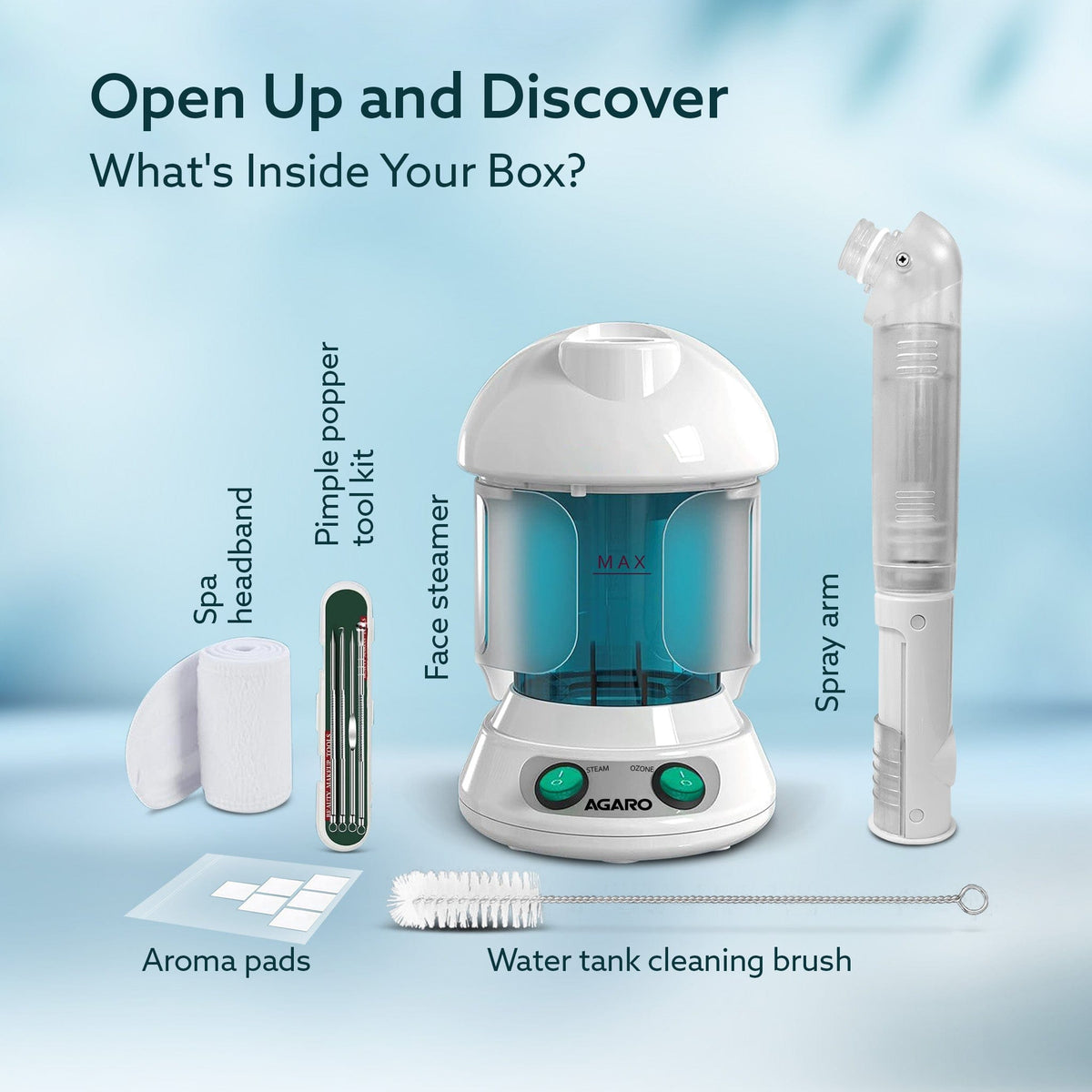 Prima Facial Steamer 2 in 1 Hair and Face Steamer for Natural Hair with UV Ozone