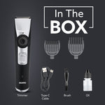 Beard Trimmer MT1155, Adjustable Beard Trimmer for Men with Precision Dial, USB Rechargeable, 20 Length Settings Mustache Trimmer for Mens Gifts