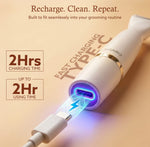 Rechargeable 3-in-1 Multi Trimmer For Women, Multipurpose Hair Remover for Women, Face, Leg, Eyebrow, Underarms, Bikini Trimmer, 90 minutes Runtime, White
