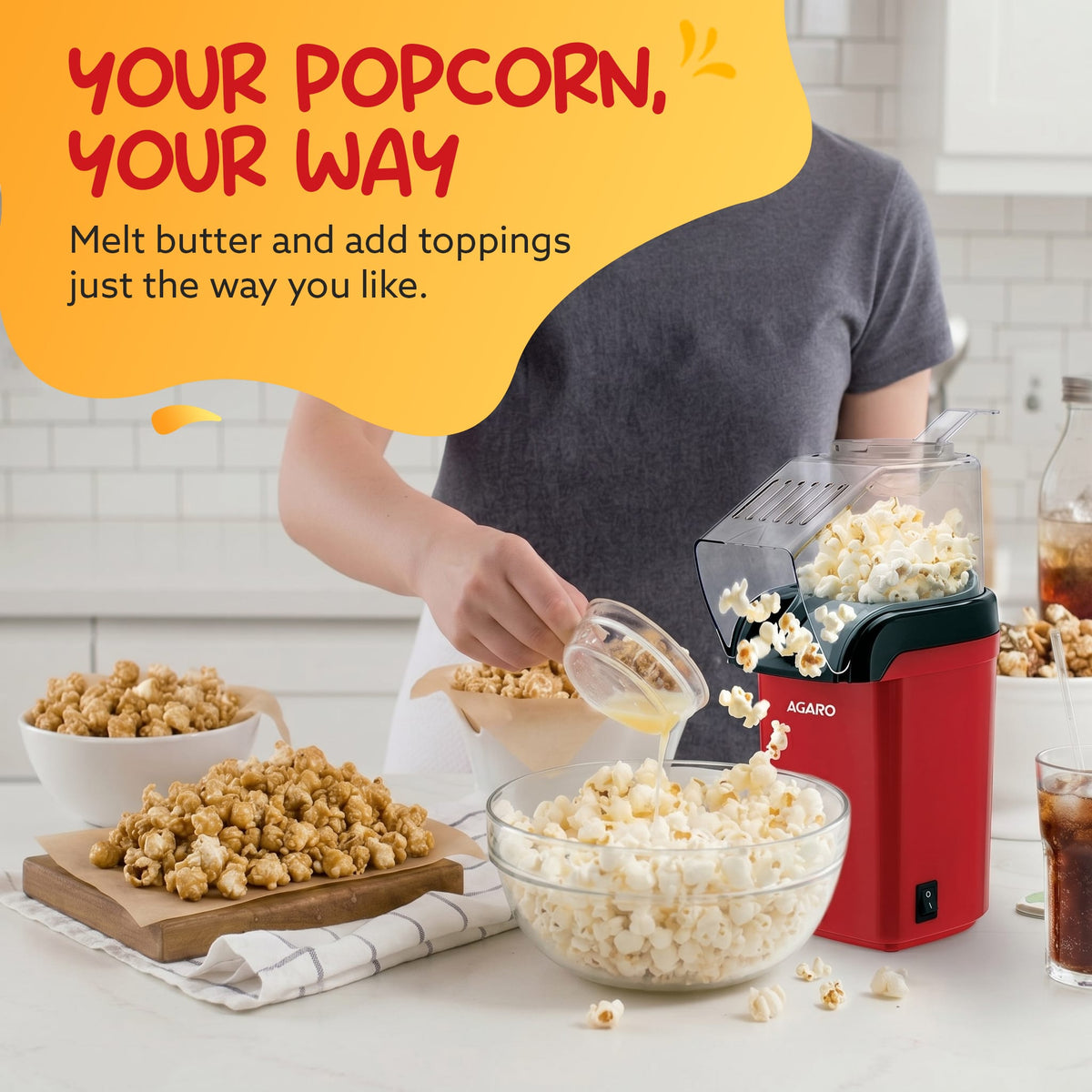 Delite Electric Popcorn Maker, 1200W