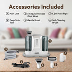 Crest Portable Spot Cleaner, Super Suction Cleaning Machine, Stain Remover, Multi-Purpose Portable Carpet and Upholstery Cleaner, with Replacement Heads, Pet Stain Vacuum, White