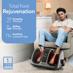 Primo Foot Massager, Kneading & Rolling Function, Lukewarm Heat, Vibration, Timer, for Pain Relief, Muscle Relaxation & Improving Blood Circulation