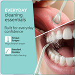 Ultra Travel Dental Flosser for teeth,Portable,Cordless,Rechargeable,4 Cleaning Modes, IPX7 Waterproof,180ml Water tank,Flossing at Home & Travel, Oral Flosser,Oral Irrigator, Sea Green