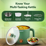 Regency Multi Cook Kettle With Steamer - 1.2 Litres - Sea Green