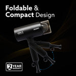 Premium Hair Dryer for Men with 1400 Watts Motor, 3 Temperature Settings & Cool Shot Button- Black