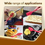 Deluxe Silicone Spatula Set of 6 , Red