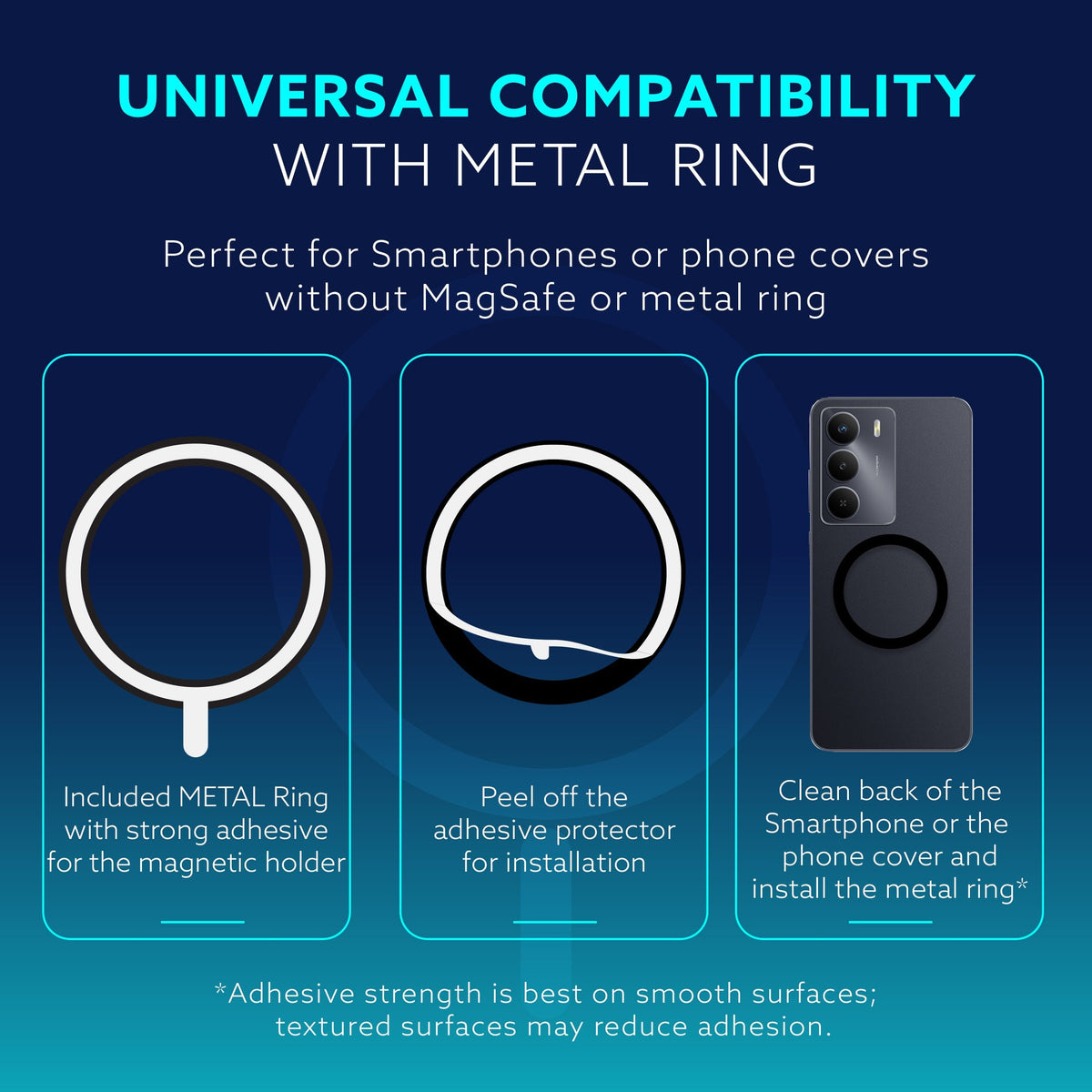 Magnetic Car Mobile Holder Stand with Ultra-Strong N52 Magnet