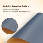Premium Reversible Desk Mat (90x45 cm), Dual-Tone Vegan Leather Deskpad