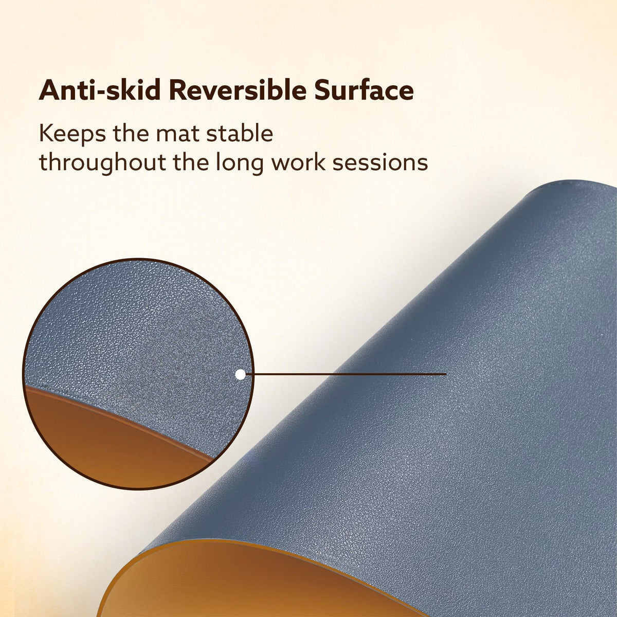 Premium Reversible Desk Mat (90x45 cm), Dual-Tone Vegan Leather Deskpad
