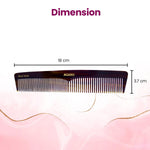 AGARO Hand Made Cellulose Acetate Comb HMC76, All Fine Tooth Dressing Comb, Smooth Rounded Teeth, Hair Styling, Hair Brushing, Hair Dressing, Brown