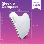 Premium Stainless Steel Gua Sha Tool – Facial Massager for Face, Neck & Eyes, Tightens Skin, Reduces Wrinkles & Relaxes Muscles, improve circulation, reduce puffiness, enhance skin elasticity