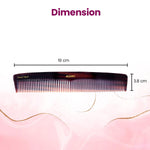 AGARO Hand Made Cellulose Acetate Comb HMC75, All Fine Tooth Dressing Comb, Smooth Rounded Teeth, Hair Styling, Hair Brushing, Hair Dressing, Brown
