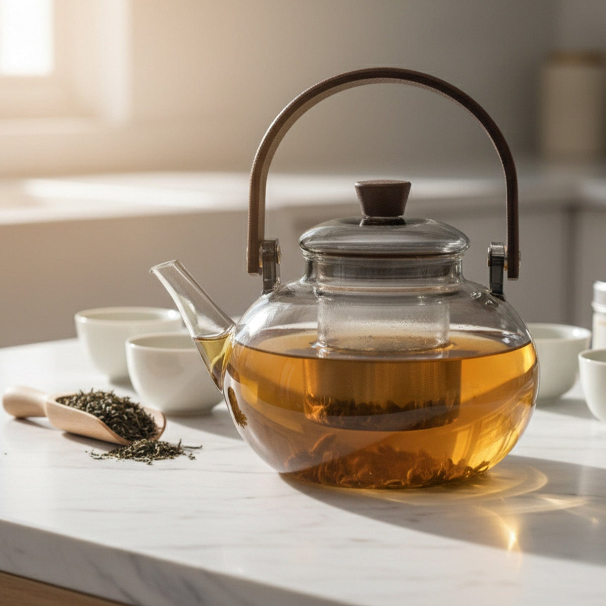 Adore Borosilicate Glass Kettle 900ml | Heat Resistant, Durable Clear Glass, Stovetop & Microwave Safe, Ideal for Tea, Coffee, Water & Hot Beverages