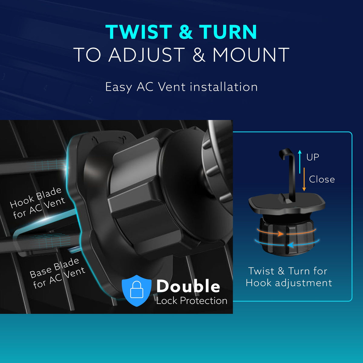 Magnetic Car Mobile Holder Stand with Ultra-Strong N52 Magnet
