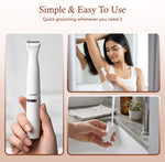 Rechargeable 3-in-1 Multi Trimmer For Women, Multipurpose Hair Remover for Women, Face, Leg, Eyebrow, Underarms, Bikini Trimmer, 90 minutes Runtime, White