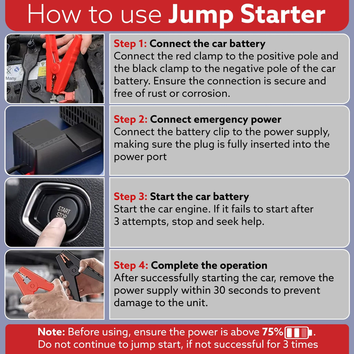 Regal Tyre inflator & Jump Starter, For Cars & Bikes, 12V, Upto 150 PSI, 10000 mAH Powerful Battery, LED Light, Digital Display, Multiple Nozzles