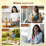 Galaxy Portable Blender, For Smoothie And Juices, Portable Hand Blender For Kitchen, USB Rechargeable Fruit Juicer Machine, 6 Sharp SS Blade, 450ml BPA Free Food Grade Jar