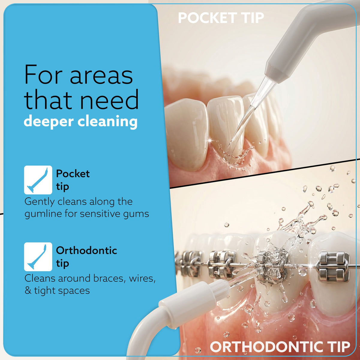 Ultra Plus Portable Dental Flosser for teeth, 5 Nozzles, Portable,Cordless & Rechargeable,4 Cleaning Modes,IPX7 Waterproof with 200ml Watertank, Flossing at Home & Travel,Oral Flosser,Oral Irrigator