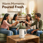 Elegant Electric Kettle, 1.8L, Double Layered Kettle, White