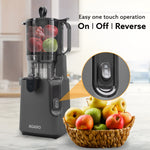 Regal Cold Press Slow Juicer, 250 Watt DC Motor, Easy Assembly & Cleaning, Auto Reverse, Advanced Safety Lock, Fruit & Vegetable Juicer & Nut Milk, Stainless Steel Filter, BPA Free Plastic