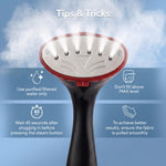Elite Garment Steamer - 1500W Steamer for Ironing Clothes - 25g/min, 3 Steam Modes, 100ml Tank, Compact & Lightweight, Travel Friendly, For All Fabric