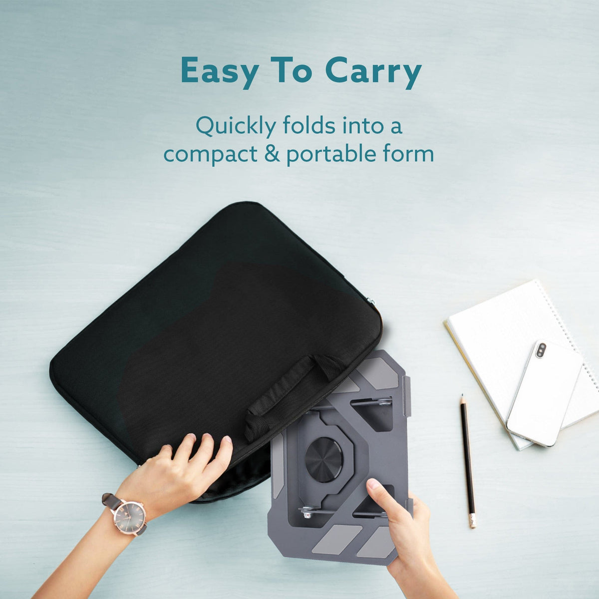 Metal Laptop Stand, 360° Rotating