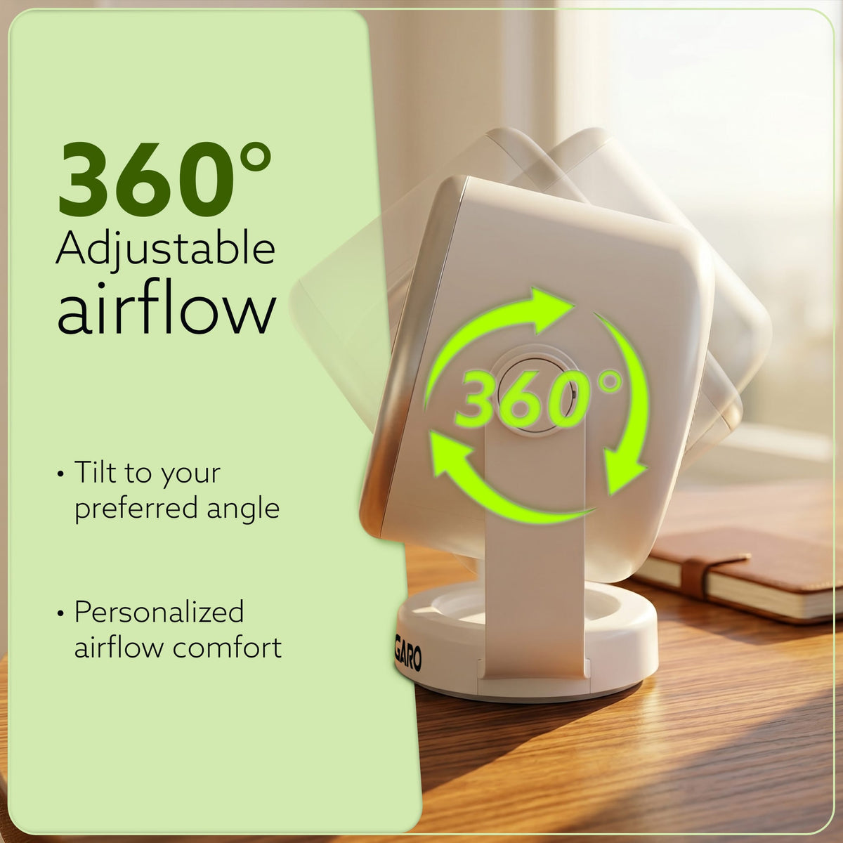 Regal Rechargeable Digital Desk Fan, 6 Inch, 3600mAh Battery, 5 Speeds, Type-C Charging, LED Display, Brushless Motor, Low Noise Operation, Personal Mini Table Fan for Home Office Bedroom Travel