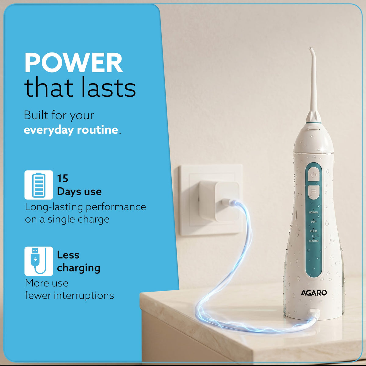 Ultra Plus Portable Dental Flosser for teeth, 5 Nozzles, Portable,Cordless & Rechargeable,4 Cleaning Modes,IPX7 Waterproof with 200ml Watertank, Flossing at Home & Travel,Oral Flosser,Oral Irrigator