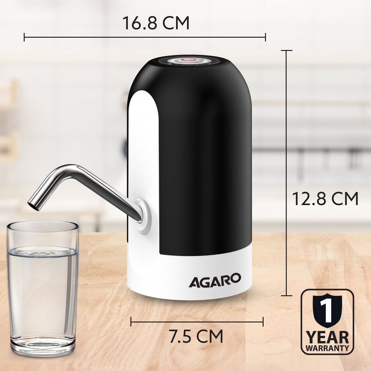 Delite Electric Water Dispenser Pump for 20 Litre Water Bottle | USB Charging, Portable Automatic Drinking Water Pump for Home, Office, Travel & Kitchen, Camping, Party
