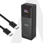 Impulse Power Bank 20000 mAh 100W 3-in-1 Power Bank with 100W PD & 33W QC Output, Fast Charge up to 3 Devices simultaneously, Compatible with Laptop, Mobile, Tablet, iPad, Smartwatch, Earbuds