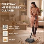 Delite Manual Carpet Cleaner for Pet Hair Rugs Mattresses – No Batteries, Push & Pull, Tangle-Free Brush, Easy-Dump Dustbin (Not for Hard Floors)