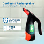 Delite Electric Glass Vacuum Cleaner, Spray & Vacuum, 28 Cm Suction Blade, Cordless, 360 ML Spray Bottle, Portable, Efficient for Cleaning Window Glass, Tiles, Glass Tables, Red & Black