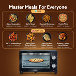 Marvel 9L OTG Oven 800W, Compact Toaster Griller for Baking, Toasting & Grilling, Adjustable 100°C-250°C, 30-Min Timer with Ready Bell, Auto Shut-Off, Tempered Glass Door, Bake Pan, Tong & Rack