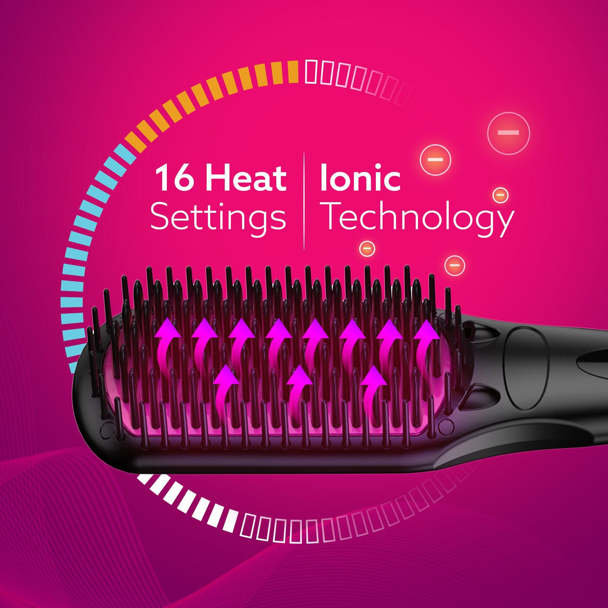 HSB2206 Hair Straightening Brush - 2 in 1