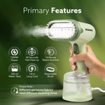 Regency Handheld Garment Steamer, Wrinkle Remover, Iron, Fast Heat, Ceramic Steam Nozzle, 1200W, 250 ML Water Tank, Detachable Fabric Brush