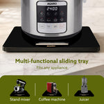 Elite Sliding Tray S1, for Kitchen Appliances, Smooth Countertop Slider Tray with Rubber Wheels for Coffee Machine, Mixer Grinder, Air Fryer, Micro Oven & More, Anti-Slip & Durable Build, Black
