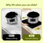 Elite Sliding Tray S1, for Kitchen Appliances, Smooth Countertop Slider Tray with Rubber Wheels for Coffee Machine, Mixer Grinder, Air Fryer, Micro Oven & More, Anti-Slip & Durable Build, Black