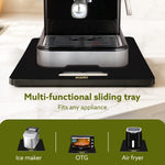 Elite Sliding Tray S2, for Kitchen Appliances, Smooth Countertop Slider Tray with Rubber Wheels for Coffee Machine, Mixer Grinder, Air Fryer, Micro Oven & More, Anti-Slip & Durable Build, Black