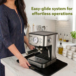 Elite Sliding Tray S2, for Kitchen Appliances, Smooth Countertop Slider Tray with Rubber Wheels for Coffee Machine, Mixer Grinder, Air Fryer, Micro Oven & More, Anti-Slip & Durable Build, Black