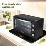 Elite Sliding Tray S3, for Kitchen Appliances, Smooth Countertop Slider Tray with Rubber Wheels for Coffee Machine, Mixer Grinder, Air Fryer, Micro Oven & More, Anti-Slip & Durable Build, Black