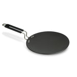 Elite Hard Anodised Tawa, 28cm  diameter, Riveted handle, 3 mm thick plate, Gas Oven Compatible, Cooking, Cookware, Black