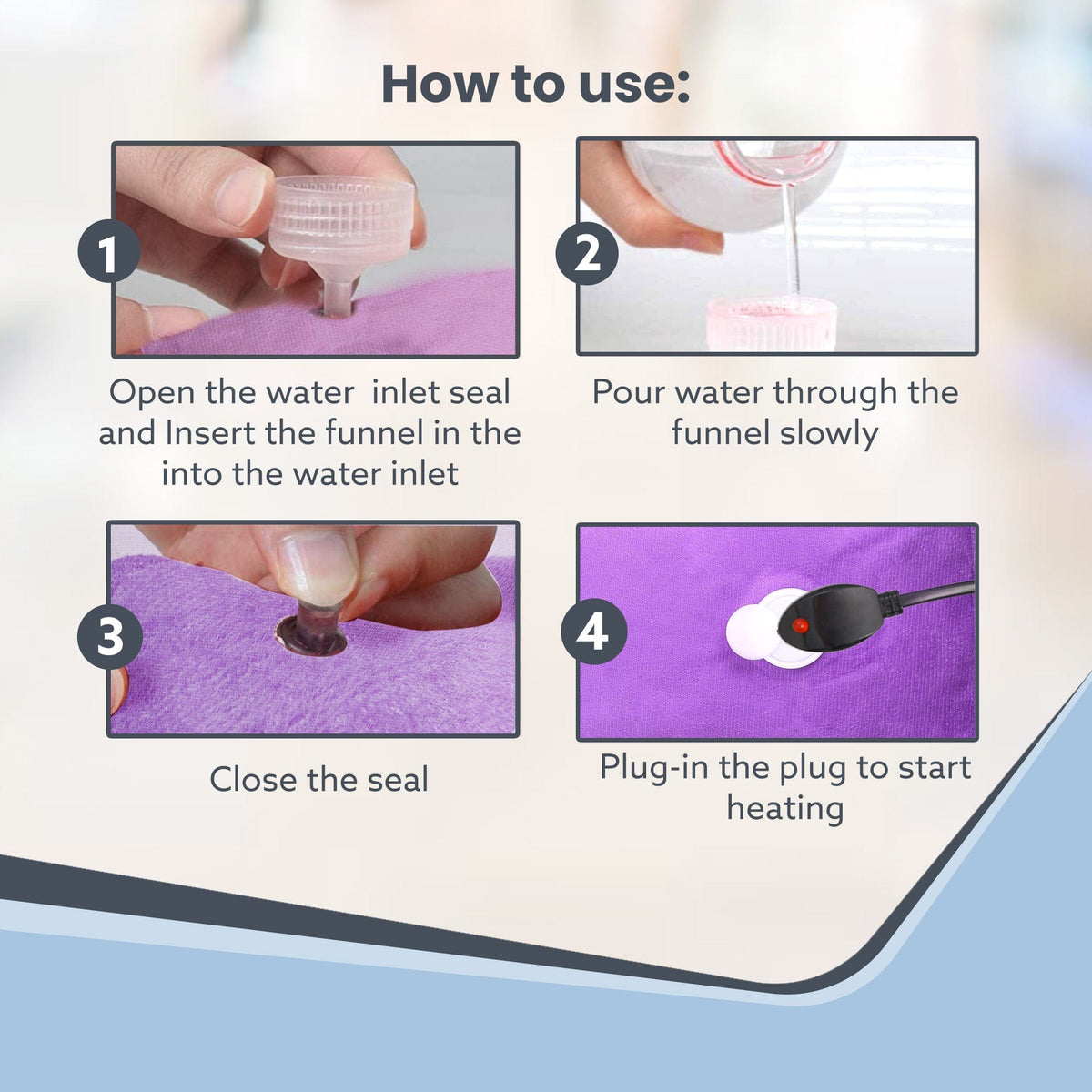 Electric Hot Water Bag HB361, For pain relief, heating bag electric, Heating Pouch, Hot Water Bottle Bag, Heating Pad For Pain Relief, Muscle Stiffness