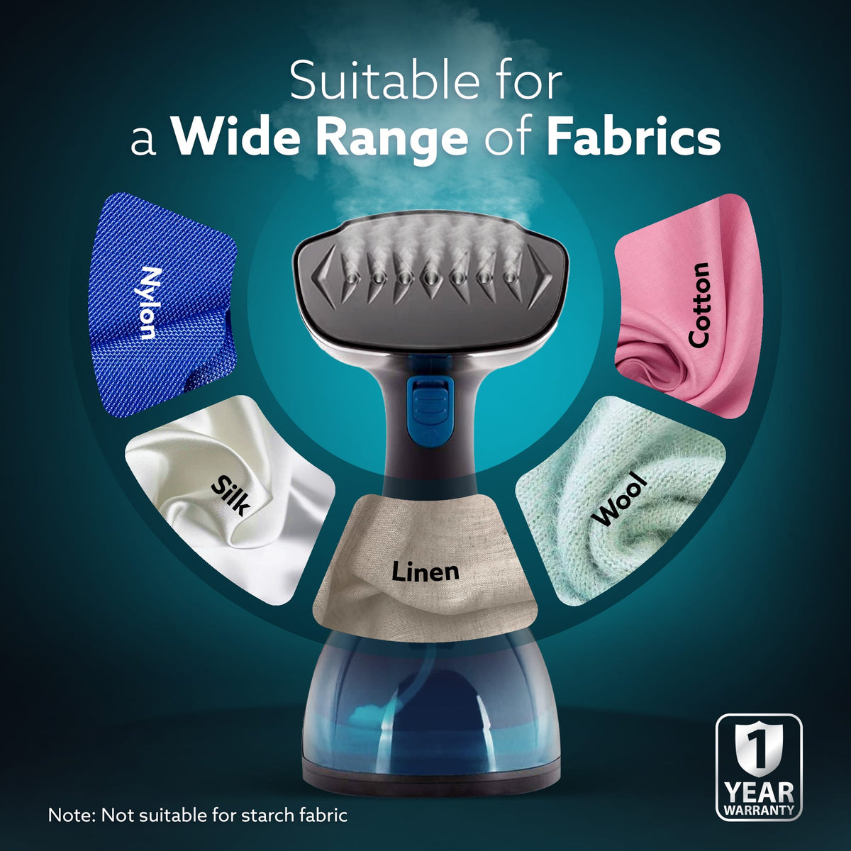 Signify Handheld Garment Steamer-Black & Blue