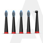 Cosmic Lite Refill Pack 4+1 pcs, Nylon Bristles, Washable, Black