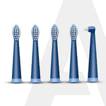 Cosmic Lite Refill Pack 4+1 pcs, Nylon Bristles, Washable, Blue