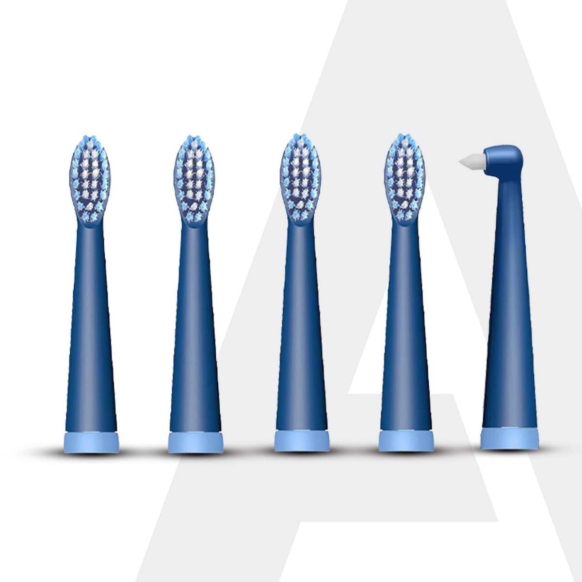 Cosmic Lite Refill Pack 4+1 pcs, Nylon Bristles, Washable, Blue